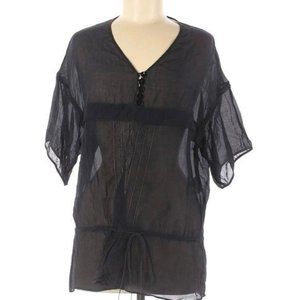Stella McCartney Black Cotton Sheer Top